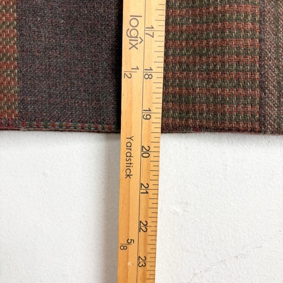 Vintage 90s Brandon Thomas Patchwork Tweed Wool Blend Mini Skirt Sz 26 - Picture 12 of 12